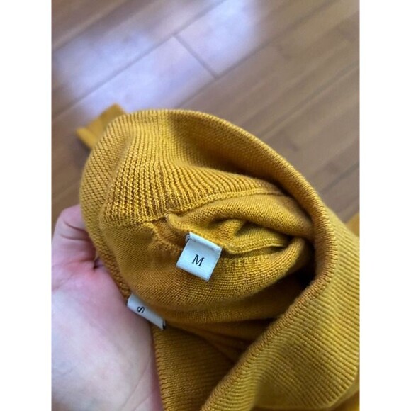 SANDRO PARIS Women's Designer Pullover Sweater Medium Yellow Long Sleeve - Picture 6 of 6